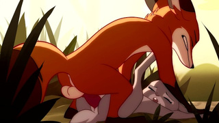 Блицдрахин Patreon : Прямая анимация Yiff , Сперма Внутри, Разница в размерах, Лиса и Кролик